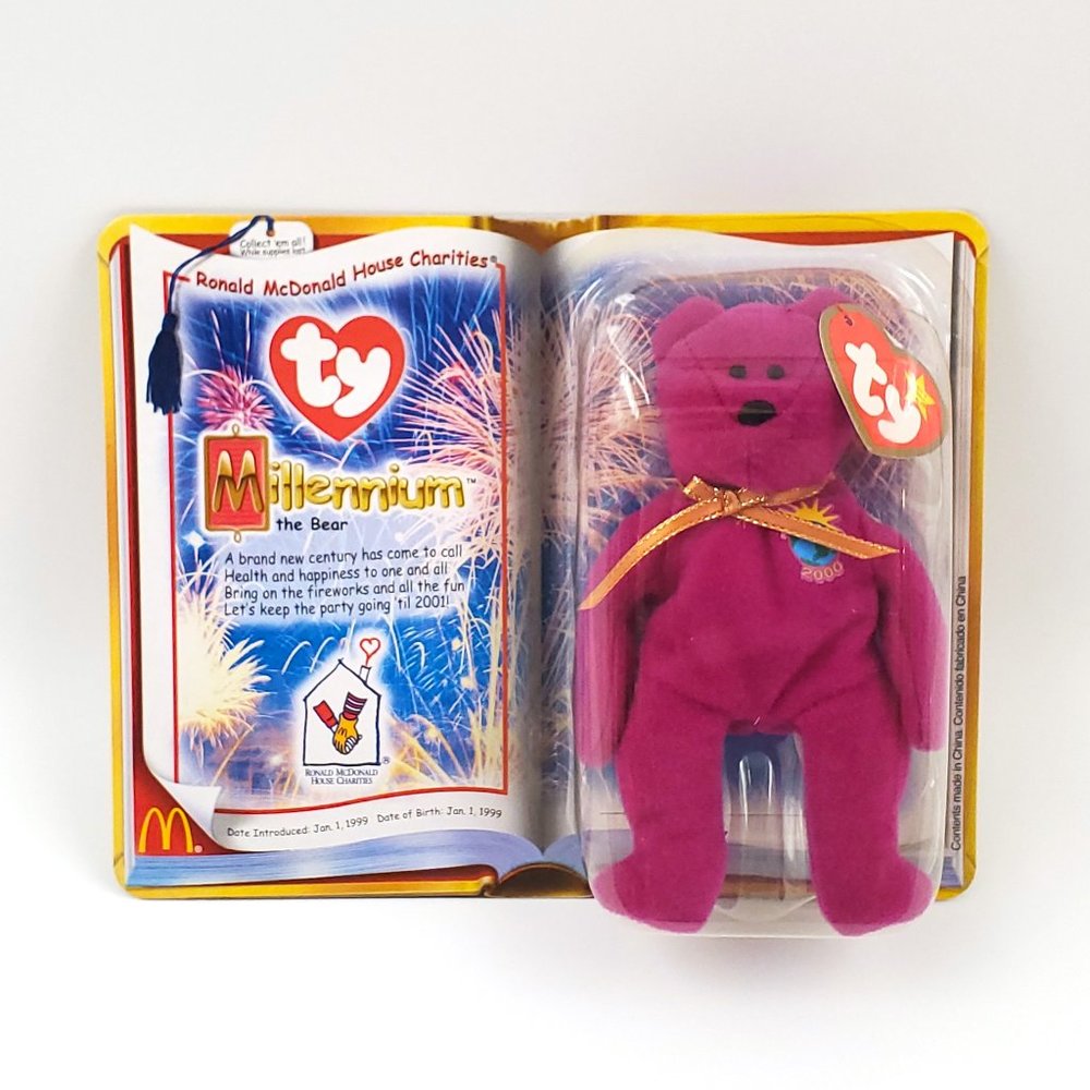 Ty Teenie Beanie Babies “Millennium the Bear” McDonalds Collectible – NEW